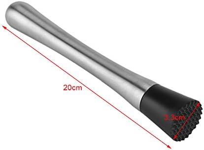 1pc Cocktail Muddler Stainless Steel Bar Stick Mojito Masher Fruit Mixer Ideal Bartender Tool Barware