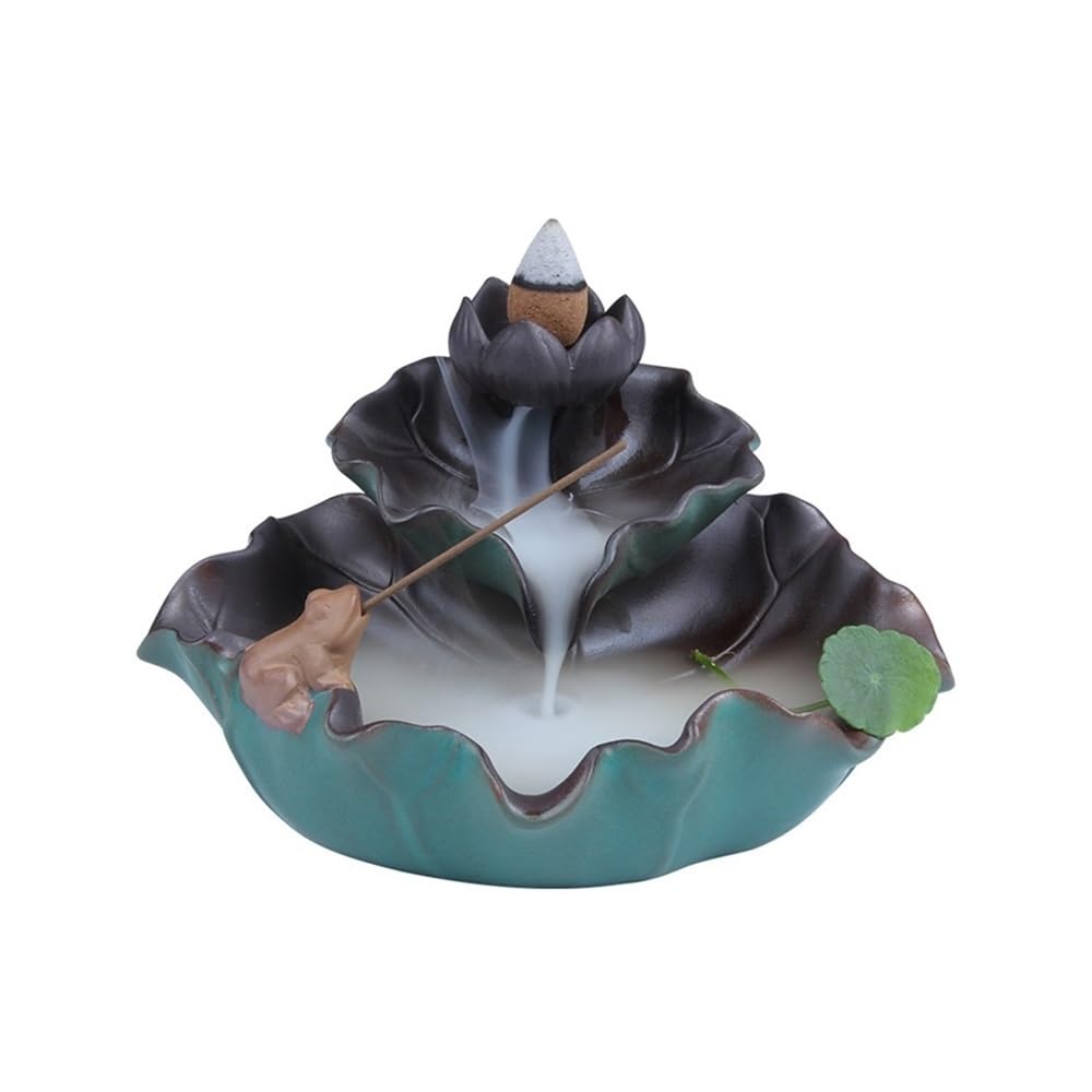 Creative Ceramic Incense Burner Indoor Reverse Flow Holder Ornament For Meditation Yoga Spa Room Decor Decor