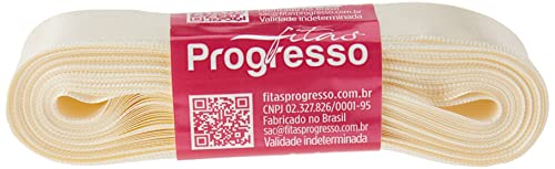 Fitas Progresso CF005-311 Fita de Cetim, 22 mm, 10 m, Bege (Champagne)