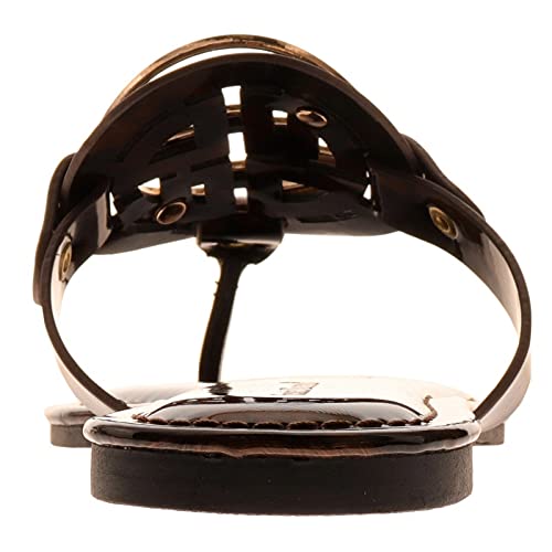 Image of Pierre Dumas Women's Medallion Vegan Slide Thong Flip Flop Flat Sandal