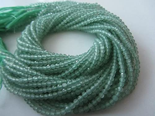 Aventurine verte perles naturelles 2.5mm rondelles facettées fil pour bijoux DIY