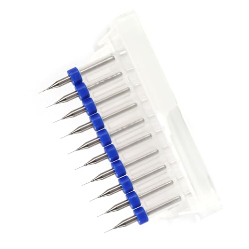 Precision Drill Micro Drill Set Ultra Fine Super Hard PCB Printed Circuit Board Plastic Micro Drill Bit Glass Precision Instruments Model Wood (0.7mm)