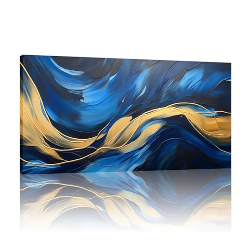 Affiche bleue géométrique et graffiti minimaliste pour décoration murale moderne 50x100