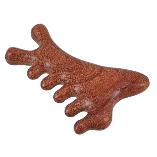 FOYTOKI Ergonomic Scalp Massager Comb Wide Tooth Hair Massage Tool Handmade Sandalwood Compact Design