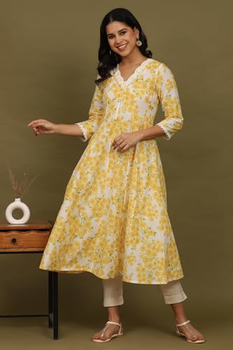 Image of W for Woman Solid Straight Pure Cotton Kurta
