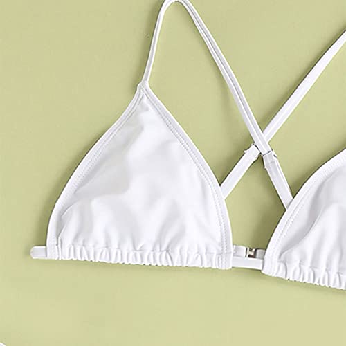 Generic Girls' Swimsuit 3 Piece Set Floral Print Bikini Swimsuit with Drawstring Beach Skirt Cute Ruched Bathing Suit4