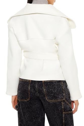 Forever 21 Women's Brushed Tie-Waist Wrap Coat4