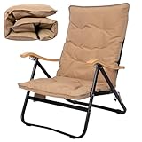 KingCamp リクライニング ローチェア 【取り外し可能なクッション】 キャンプ 椅子 折りたたみ アウトドアチェア 4段階調整 6063アルミ合金 耐荷重150kg 竹製手すり リラックスチェア 焚き火 庭 ベランダ 室内 四季適用 【10年品質保証】