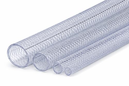 Image of LUVBATH 3 Layer Braided Heavy Duty Garden Hose Pipe|0.5 Inch (Diameter),20 Meter L|Flexible PVC Water Pipe for Gardening, Car Wash, Balcony & Floor Cleaning|Durable Leakproof Hose (65.6 Feet, Grey)