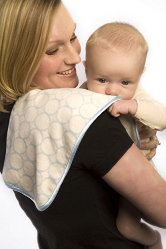 SwaddleDesigns Organic Cotton Terry Velour Baby Burpies, Set of 2 Cotton Burp Cloths, Pastel Pink Mod Circles3