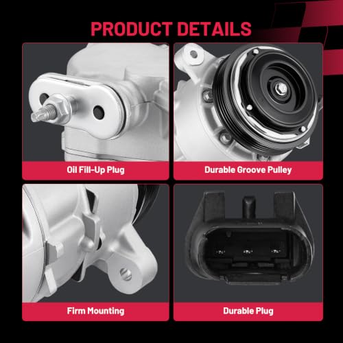 Image of BDFHYK 84417409 Air Conditioning A /C Compressor with Clutch Compatible with Cadillac Escalade Escalade ESV, Compatible with Chevrolet Silverado 1500 2500 3500 Suburban Tahoe Cheyenne