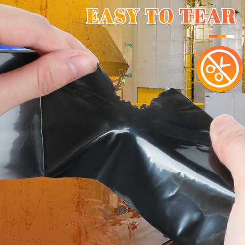 Image of ZOMPAGO Black Duct Tape Heavy Duty, 1.8in x 164FT, Tearable Strong Adhesive Waterproof Seal Tape for Indoor Outdoor Use, Multi Purpose for Packaging, Bundling, Repairs, Carpet Seaming, Crafts
