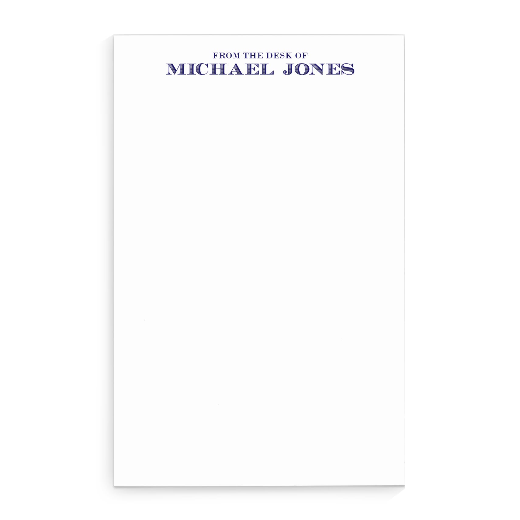 Modern Pink Paper from The Desk of Men's Notepad,Notepads for Women, Personalized Gift for Men, Professional Notepads, Your Choice of Ink Color, Size