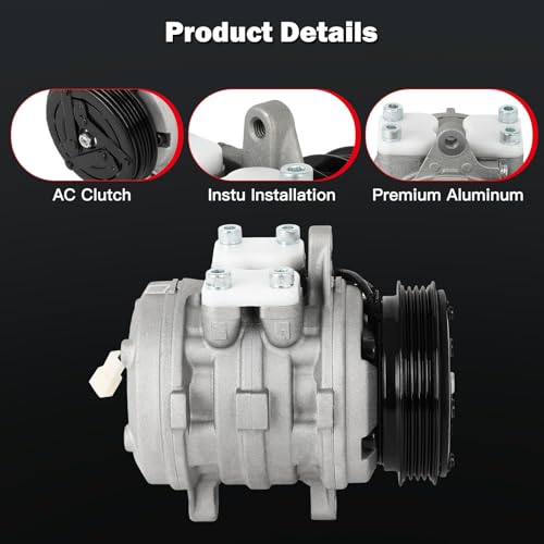 Image of CCIYU AC Compressor w /Clutch for Geo Metro 1.3L 1992-1994 | fits 1996-1998 X-90 1.6L 57380 Powerful Cooling Quiet Operation Zero Leak Durable Aluminum Alloy Lowers Energy Consumption