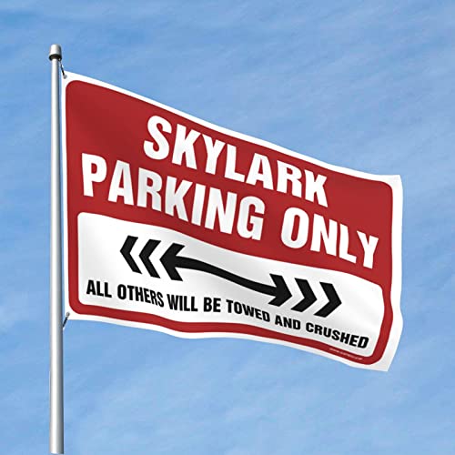 Drapeaux de chambre Skylark Parking Only pour habiller un grand mur vide facilement