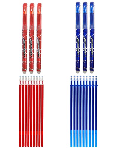 RHardware 6 penne a inchiostro blu, rossa