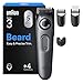 Braun Beard Trimmer Series 3, plus 4 Styling Tools, Ultra Sharp Blade, 50 Min Runtime, 40 Lengths, BT3525, Grey