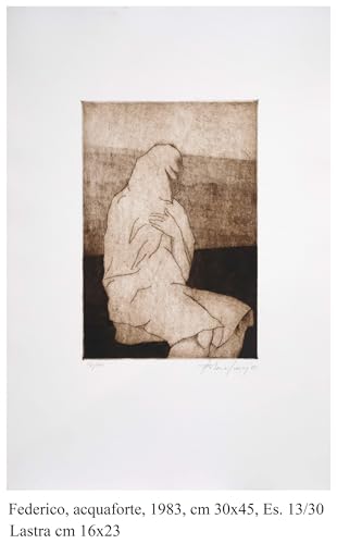 Gravure originale Federico 30x45cm impression art de collection pour décoration murale