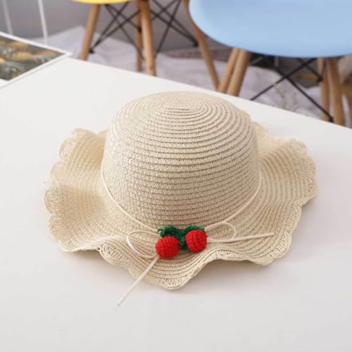 Princess Role Play Set Kids Straw Beach Hat Cross-Body Bag Summer Cosplay Costume for Girls Decorative Accessories Beige3