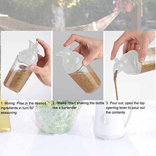 Agitador de molho de salada de 200 ml, pote de molho de salada com tampa, para fazer, misturar, serv