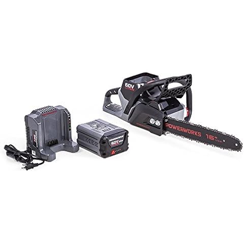 POWERWORKS 60V Brushless 16-inch Chainsaw, 2.5Ah Battery and Charger Included CS60L2510PW Cover