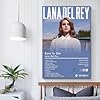Lana Del Poster Rey Born To Die Music Album Canvas Album Cover Limited Edition Posters Wall Art Print Aesthetic Living Room Decor Painting Poster for Home Office Decorations 12x18inch(30x45cm) #4