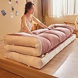 Japanische Futon-Matratze aus Memory-Schaum für Camping und Gästebett, aufrollbare Matte mit dicker, faltbarer Isomatte, atmungsaktive Bodenliege, Couch, 90 x 200 cm
