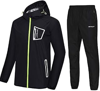 HOTSUIT Sauna Suit Men Weight Loss Anti Rip Sweat Suits Workout Jacket, Black