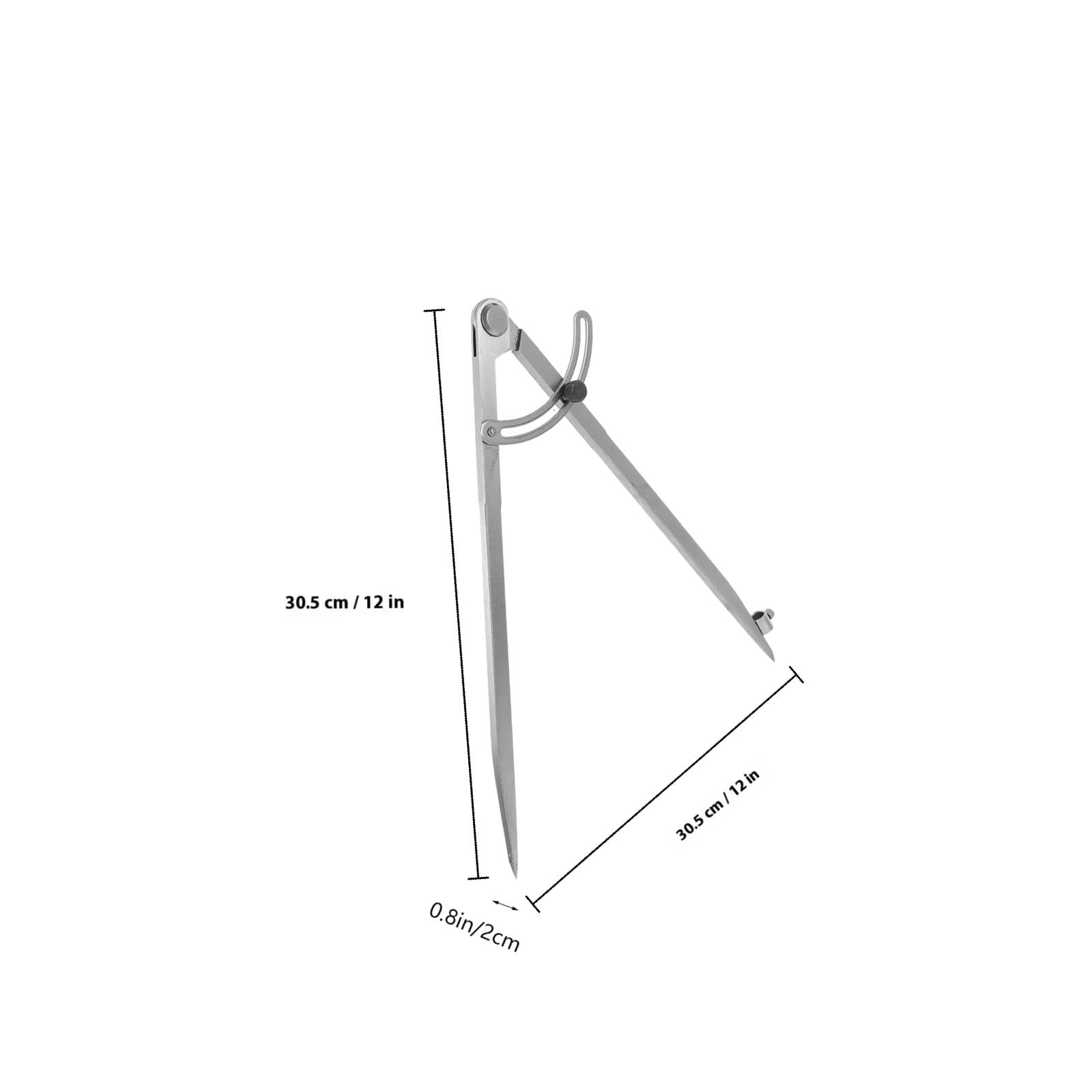 Compas de Dessin 12 Pouces Ailes Réglables en Métal Robuste, Outil de Géométrie Portable pour Tracer Cercles Précis, Boussole Scolaire et Fournitures D’écriture pour Lycée