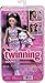 Barbie Twinning Looks Doll with Pet Dog in Matching Purple Daisy Clothes and Accessories for Both Like Flowers and Belt Bags, Black Hair