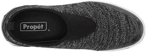 Propét Women's TravelActiv Slip-On Sneaker, Black Heather, 9.5 Wide | Image 4