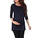 Women's Side Ruched Maternity Tunic Top by Rags and Couture - Made in USA