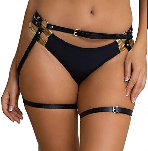 Furealux Punk Leather Body Belt Suspenders Lingerie Gothic Garter Belts Party Halloween Body Chain Accessories for Women and Girls…