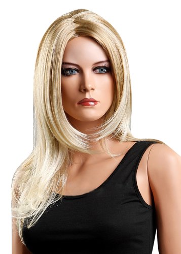Cute Women Long Straight Wigs Layered Blonde Fancy Dress Wig Red Cosplay Costume Ladies Wig Party