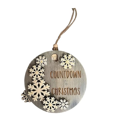 Adorno deslizante de cuenta regresiva para Navidad, colgante para árbol de Navidad, calendario de...