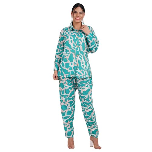 Image of Women's Co-Ord Set - Casual Wear Shirt & Pant Set | Fancy Top and Bottom Outfit | Full Matching Set for Women | Stylish Kurta Pant Set