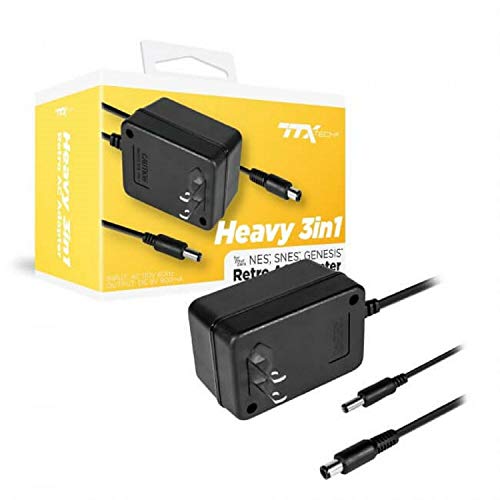 TTX TECH Heavy Duty 3 in 1 Ac Adapter for Nintendo SNES, NES & Sega Genesis 1 Systems
