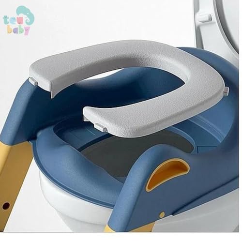 Troninho Com Escada Infantil Assento Redutor Vaso Sanitário Criança Elevação Bebe Banheiro Casa Prat
