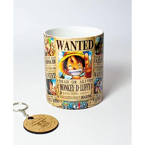 Taza - Serie One Piece + llavero (wanted) - Anime - Manga - Cover