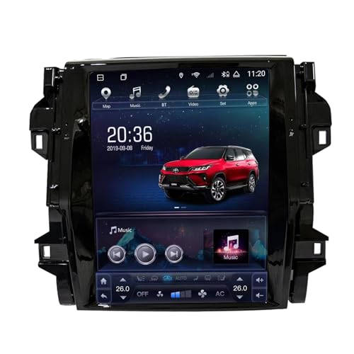 Multimidia Automotiva Sw4 for Tesla Style Compatible with Toyota Hilux 2022 Vigo Android Fortuner 2018 Radio Screen Stereo 12.1inch 2016/25 RAM 8GB ROM 128GB(auto air A/C only