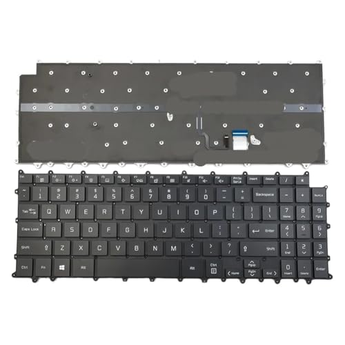 YGUWZ Schwarze Tastatur mit Hintergrundbeleuchtung, 16Z90P, 16ZD90P, 16Z90PD, 16Z90PC, Laptop, kompatibel mit ähnlichen Modellen