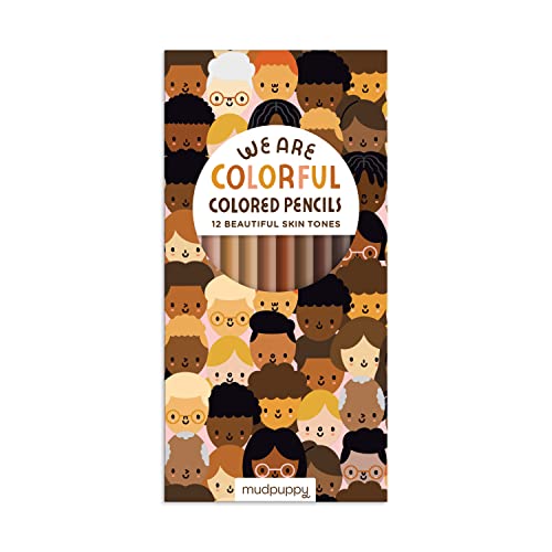 Somos lápices de colores coloridos con tono de piel