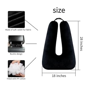 FHSGGP Travel Pillow Car Pillow Kid Car Sleeping The Sleeping Aid for Adults and Kids on Road Trips Kids Travel Pillow Black