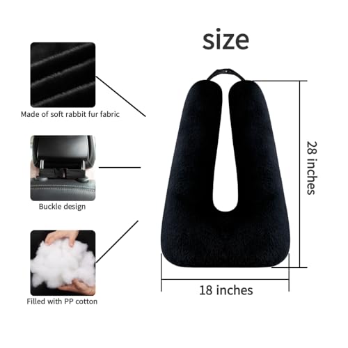 Image of FHSGGP Travel Pillow Car Pillow Kid Car Sleeping Black