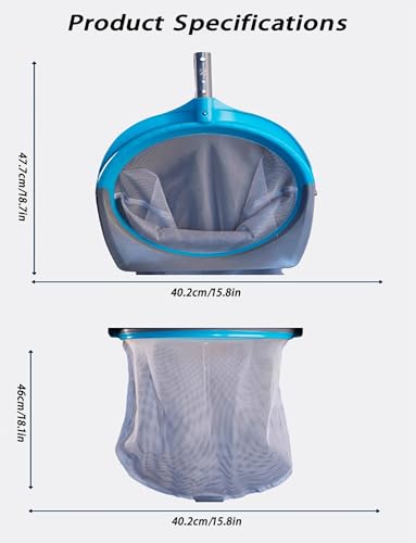 Questa Rete a Maglia Ultra fine per la Pulizia di Foglie, Piscine, Spa e laghetti è Ideale per un'efficace Pulizia.