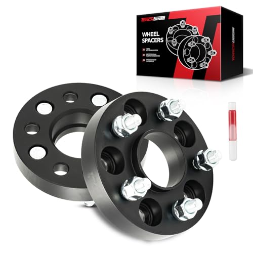 Torchbeam 5x108mm Wheel Spacer 1 inch for 2008-2013 C30, 2006-2013 C70, 2004-2011 S40, 2012-2018 S60, 2007-2016 S80, 2005-2011 V50, 2015-2018 V60, 2009-2010 V70, 63.4 Hub Bore & M12x1.5 Studs, 2PCS