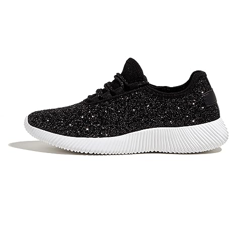 Image of K KIP WOK Fashion Glitter Sneakers for Womens Silp On Running Shoes Lightweigt Tennis Walking Sneakers