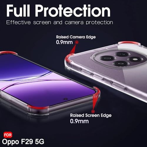 Image of TheGiftKart Crystal Clear Back Cover Case for Oppo F29 5G | 360 Degree Protection | Shock Proof Design | Transparent Back Cover Case for Oppo F29 5G (PC & TPU, Transparent Bumper)