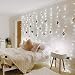 LE LED Window Curtain Icicle Lights, 306 LED String Fairy Lights, 9.8ft x 9.8ft, 8 Modes, Daylight White, Christmas/Thanksgiving/Wedding/Party Backdrops Decorative Lights