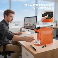 BENFUCHEN 4 in 1 Disposable Coffee Machine, Espresso Machine 19 Bar für K-Cup Kapseln/Ne-spresso OriginalLine/Do-lce Gusto/Gemahlenen Kaffee, 800ml Kapazität, Vibrant Orange – Ansicht 6